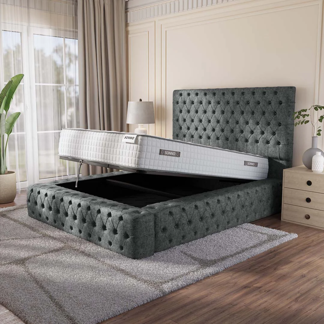 Ambassador Upholstered Ottoman Bed