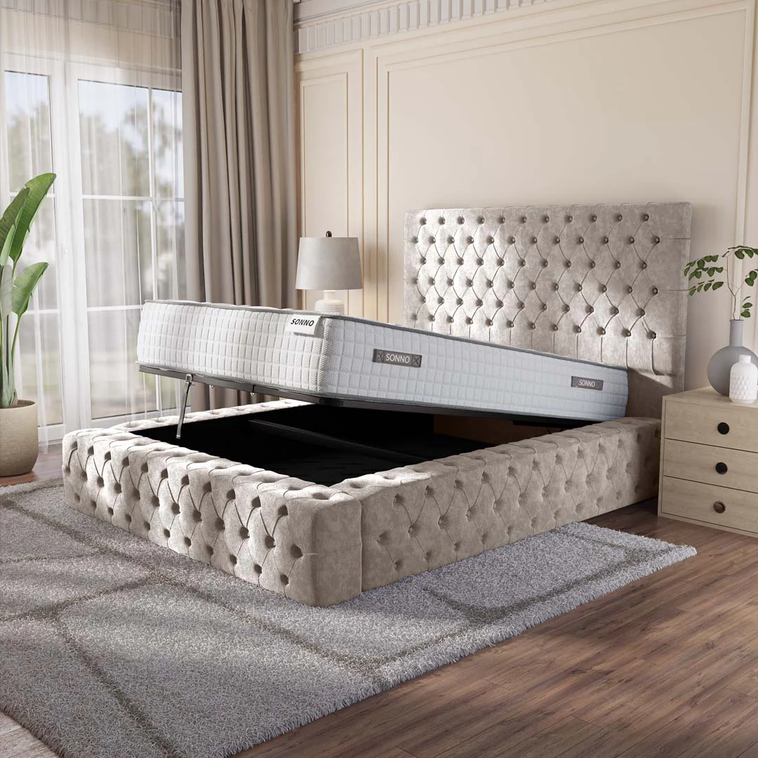 Ambassador Upholstered Ottoman Bed
