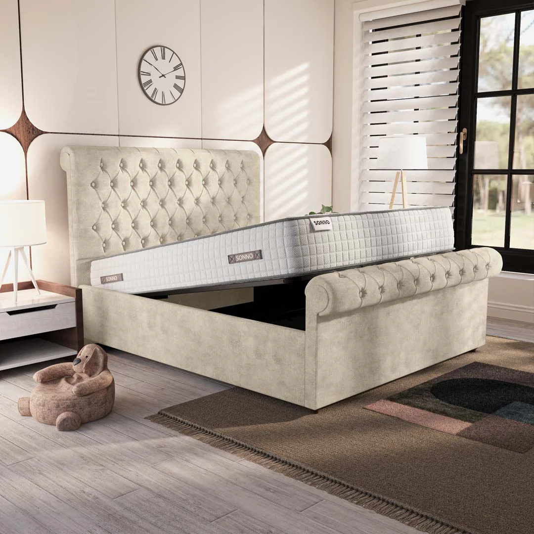 Berlin Upholstered Ottoman Bed
