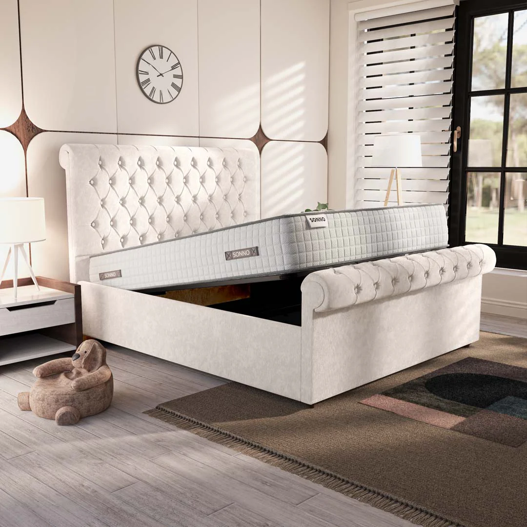 Berlin Upholstered Ottoman Bed