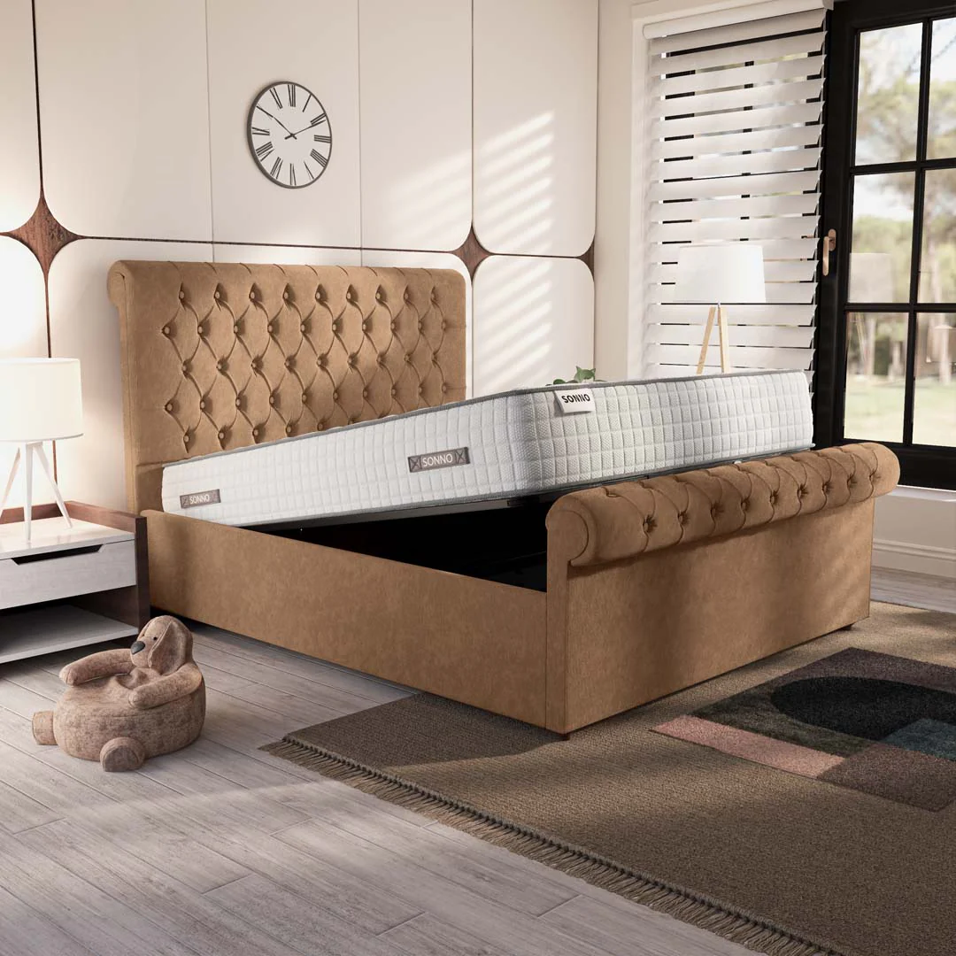 Berlin Upholstered Ottoman Bed