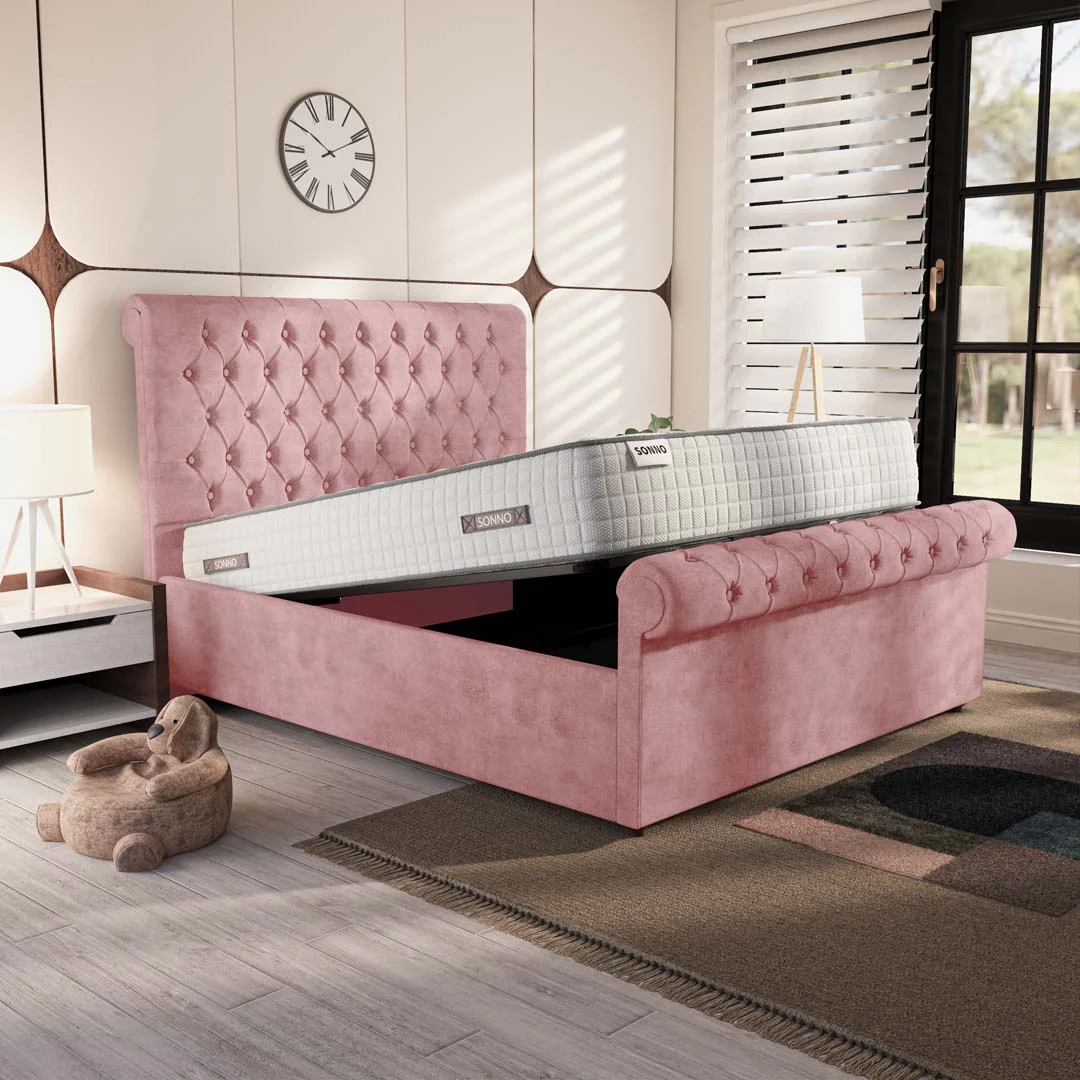 Berlin Upholstered Ottoman Bed