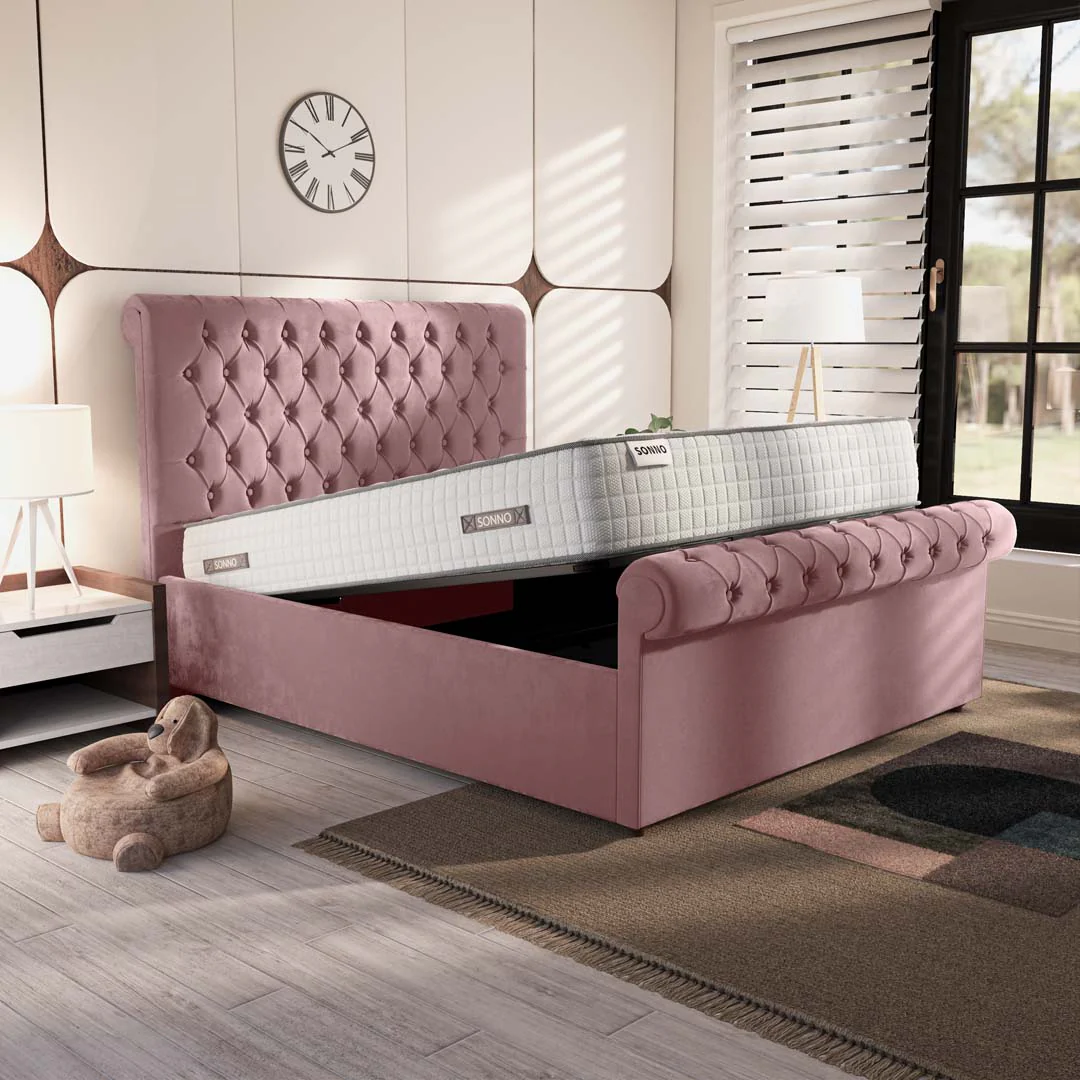 Berlin Upholstered Ottoman Bed