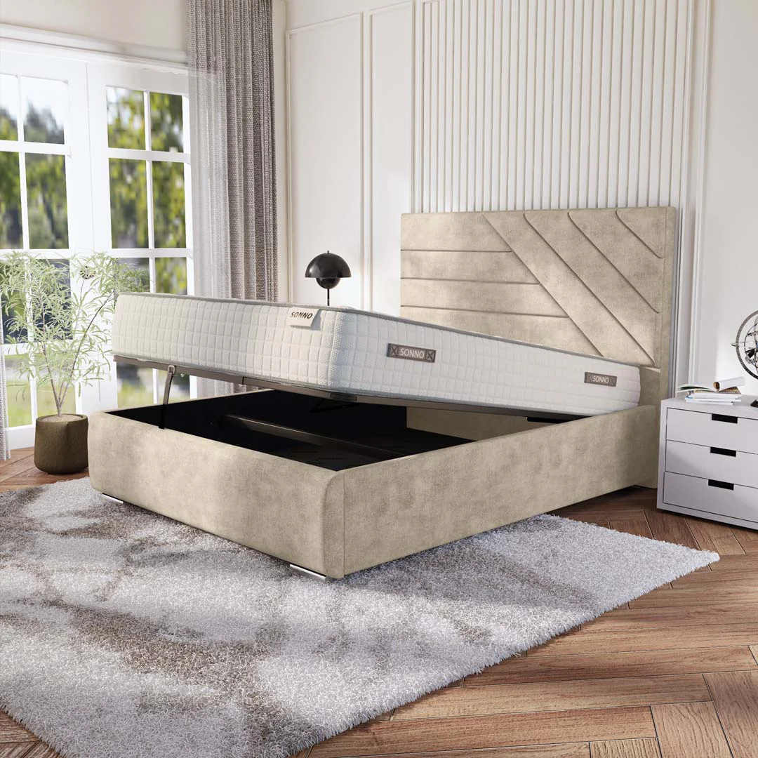 Chicago Upholstered Ottoman Bed