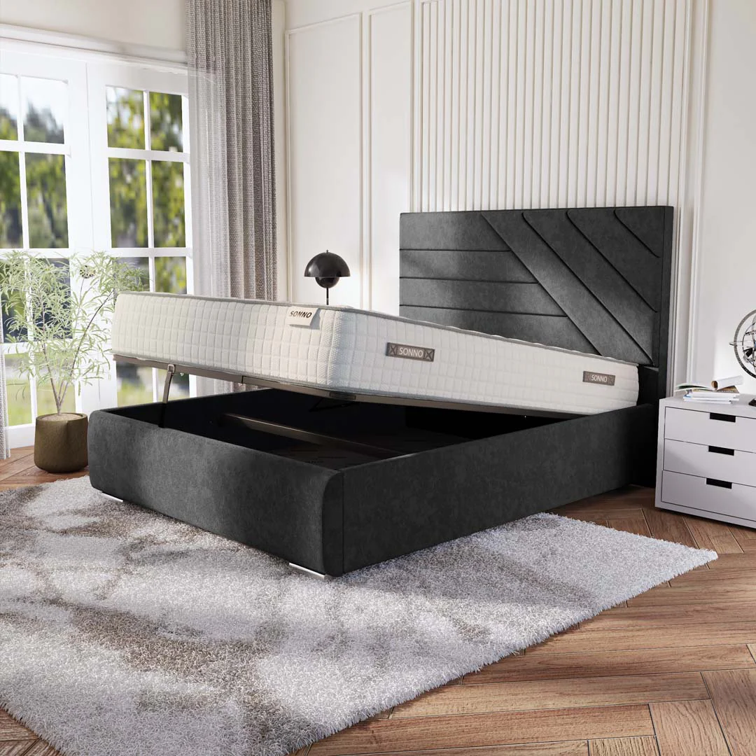Chicago Upholstered Ottoman Bed