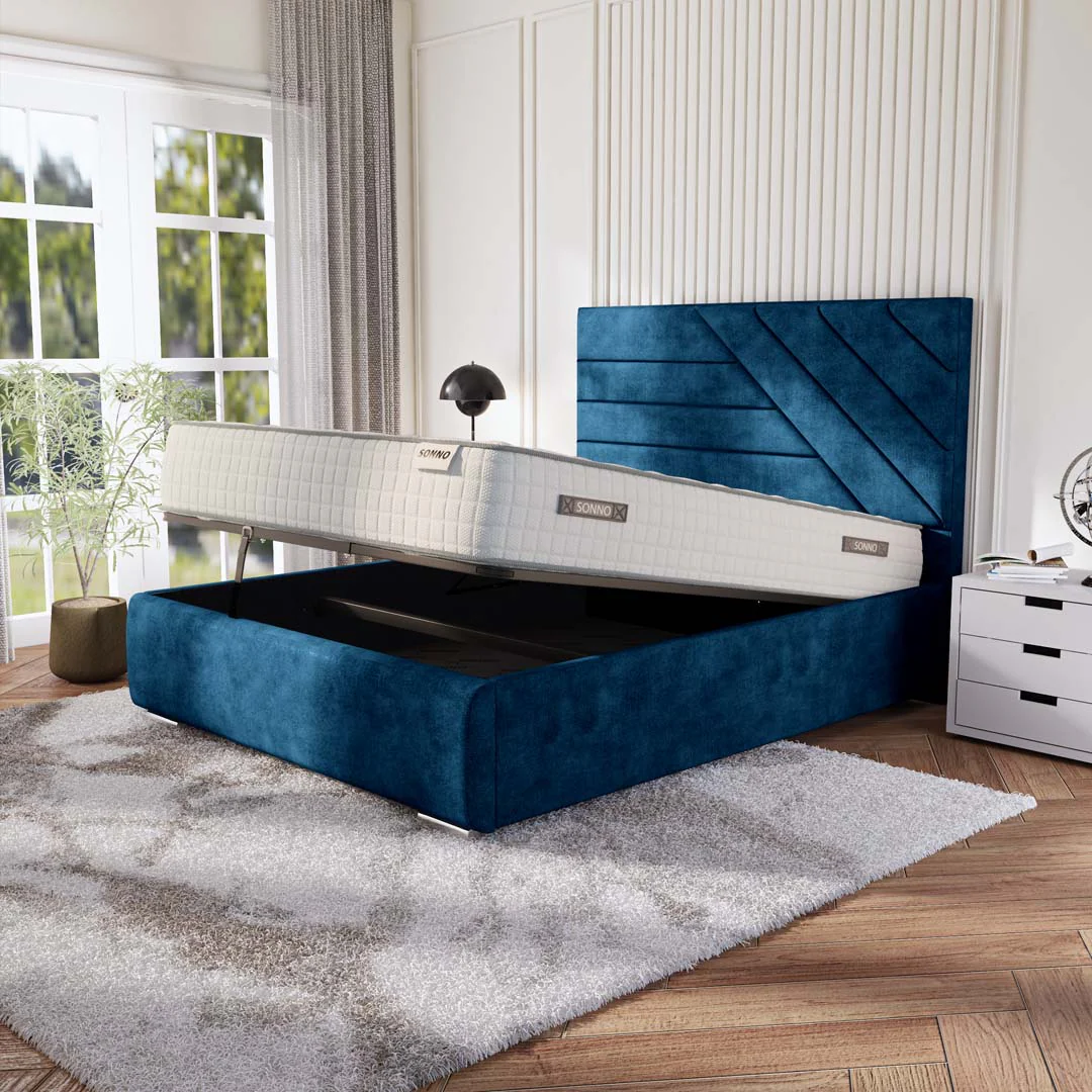 Chicago Upholstered Ottoman Bed