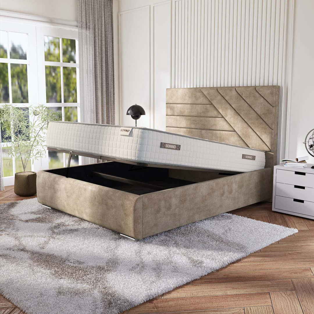 Chicago Upholstered Ottoman Bed