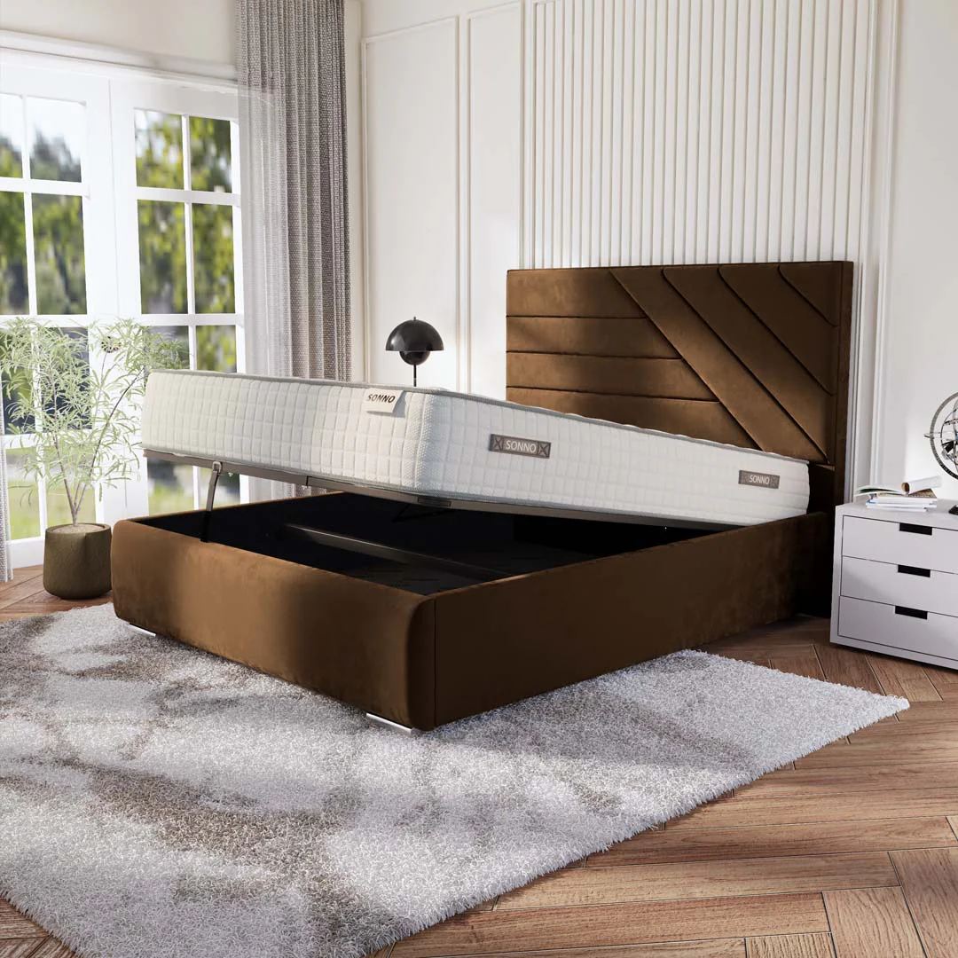 Chicago Upholstered Ottoman Bed