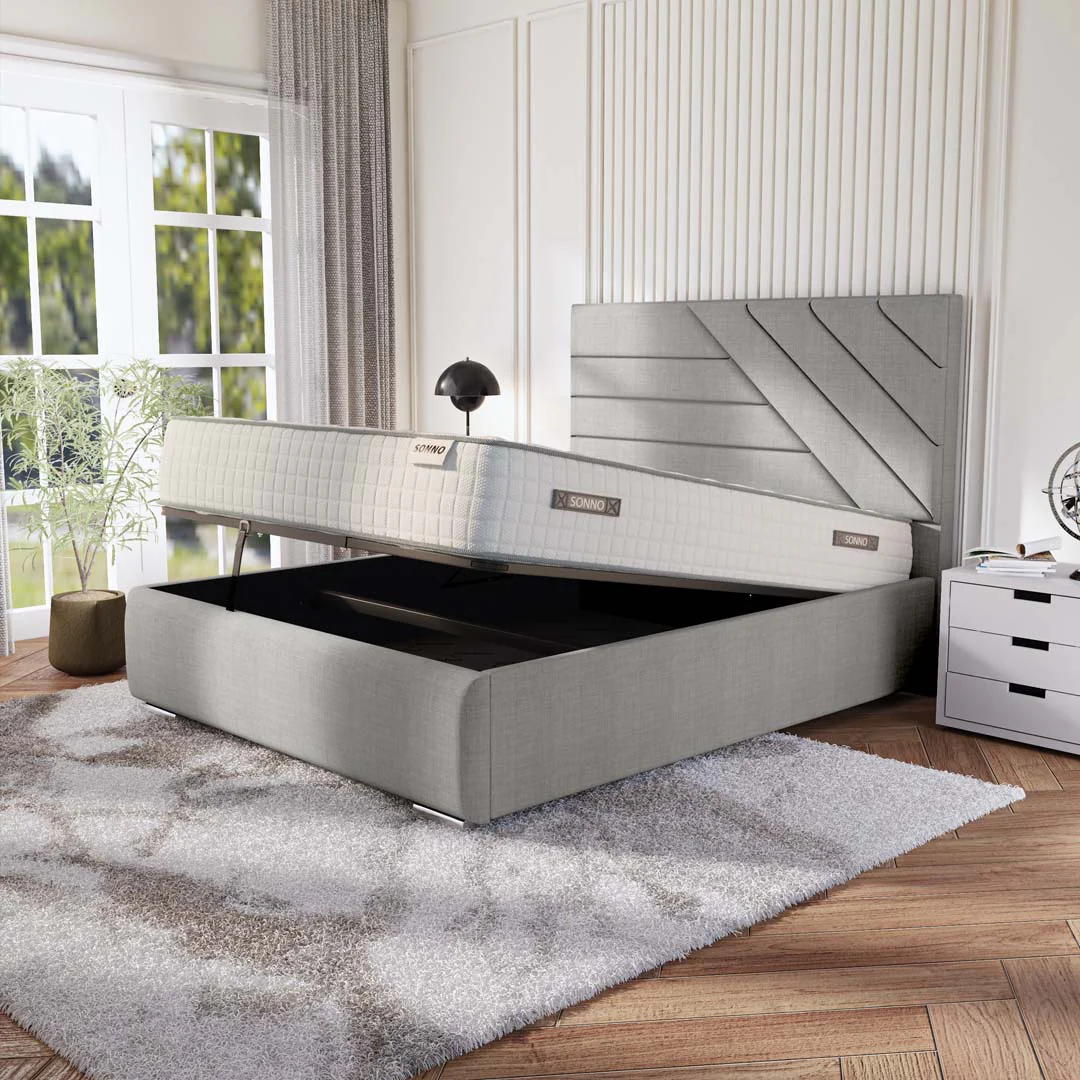 Chicago Upholstered Ottoman Bed