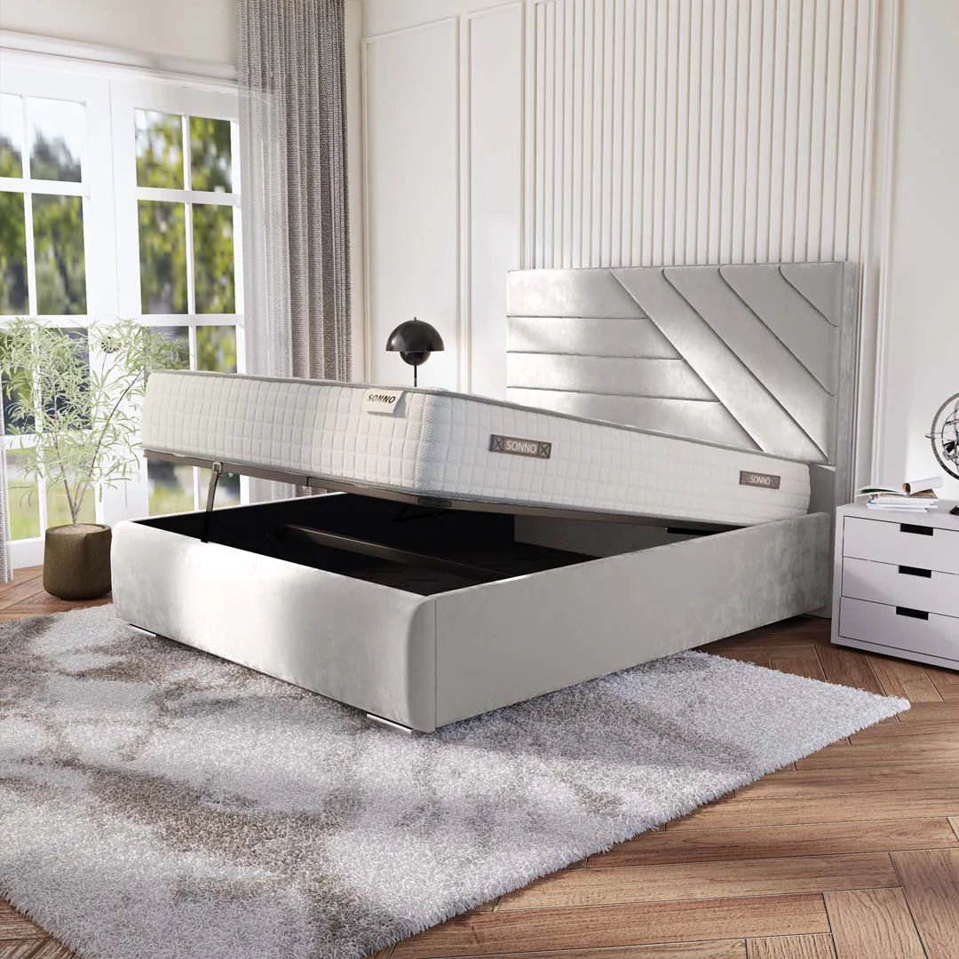 Chicago Upholstered Ottoman Bed