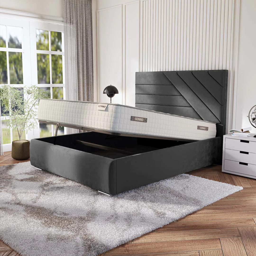 Chicago Upholstered Ottoman Bed