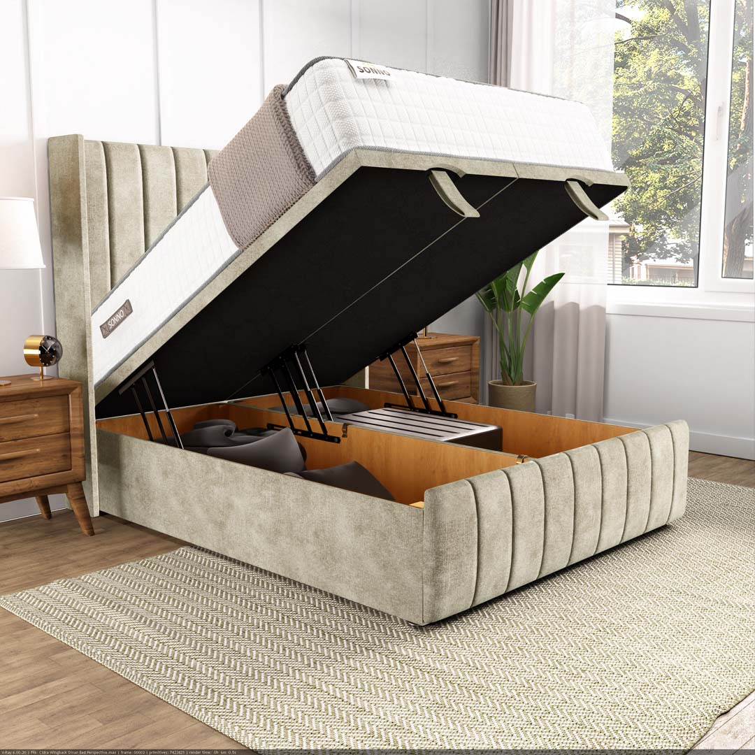 Cidra Wingback Ottoman Divan Bed - Image 6