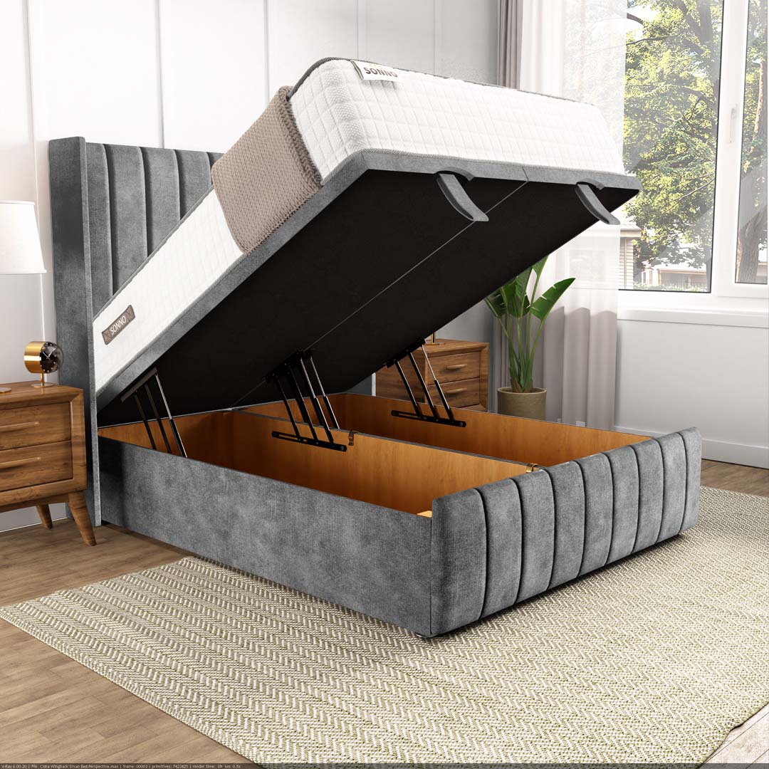 Cidra Wingback Ottoman Divan Bed - Image 2