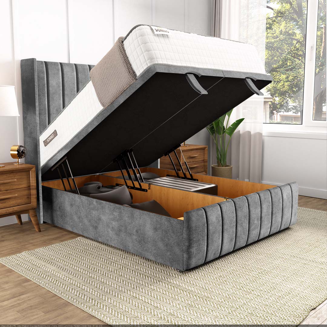 Cidra Wingback Ottoman Divan Bed - Image 6