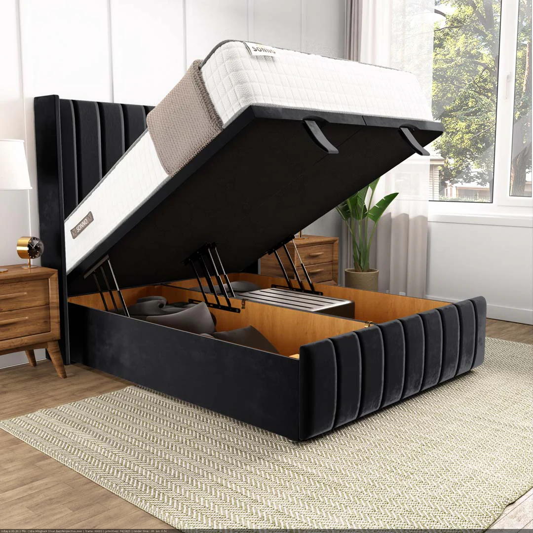 Cidra Wingback Ottoman Divan Bed - Image 6