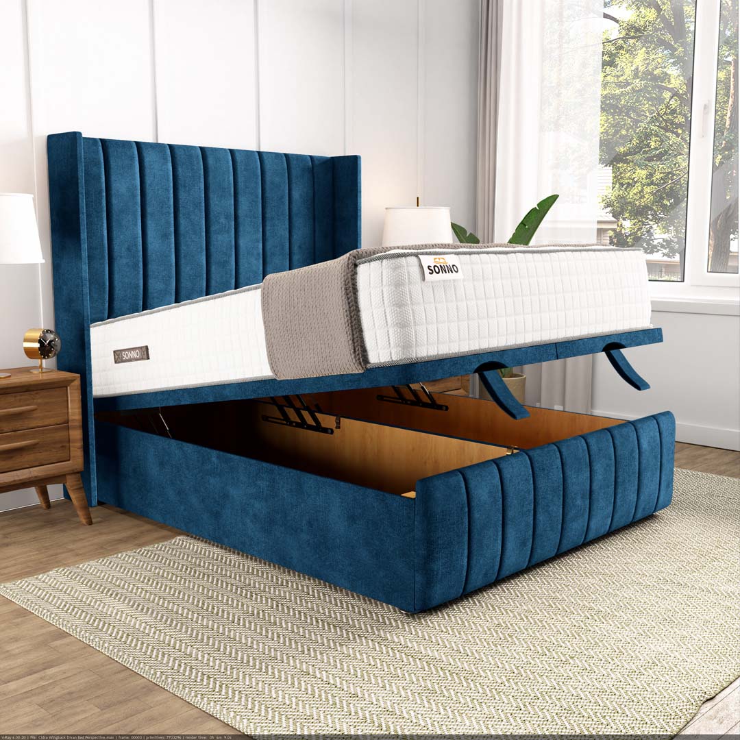 Cidra Wingback Ottoman Divan Bed