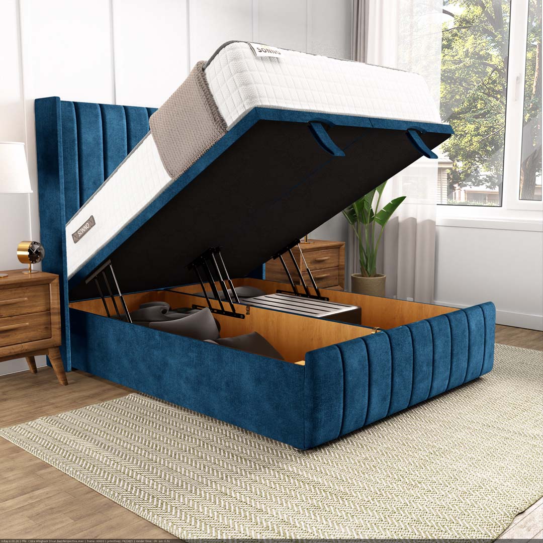 Cidra Wingback Ottoman Divan Bed - Image 6