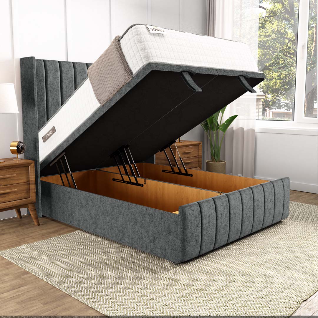 Cidra Wingback Ottoman Divan Bed - Image 2