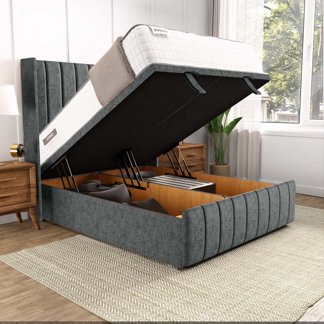 Cidra Wingback Ottoman Divan Bed - Image 6