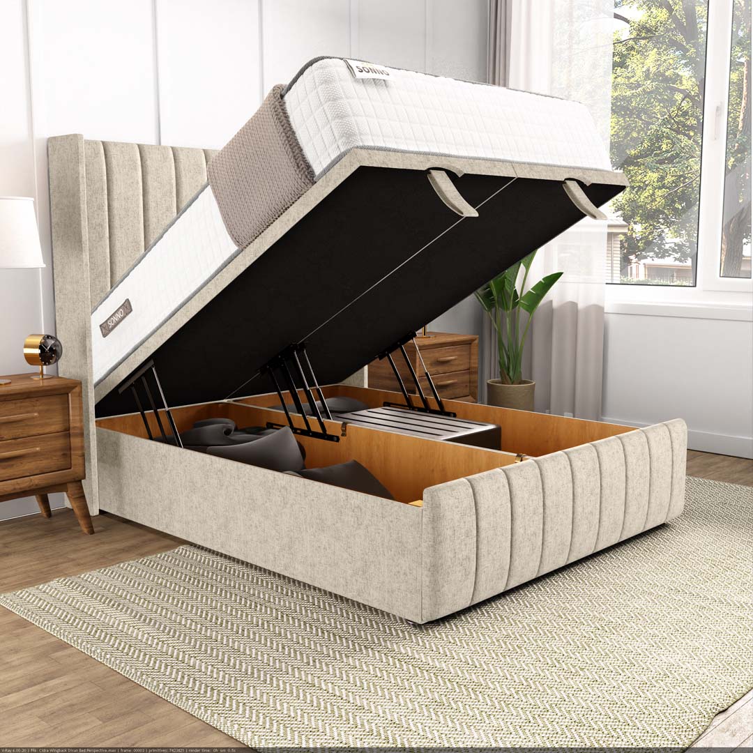 Cidra Wingback Ottoman Divan Bed - Image 6