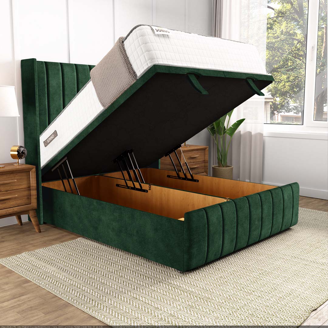 Cidra Wingback Ottoman Divan Bed - Image 2