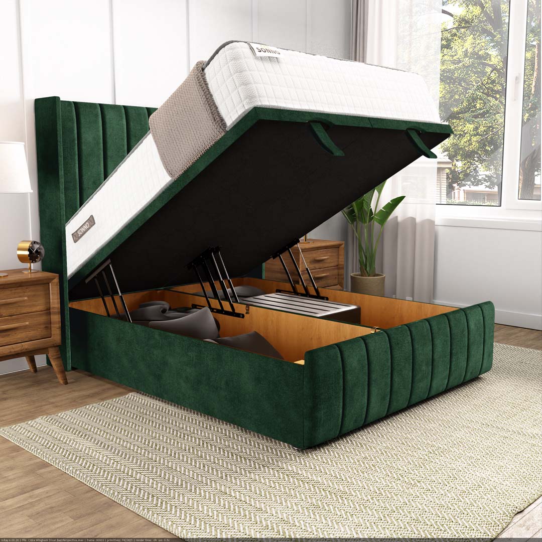 Cidra Wingback Ottoman Divan Bed - Image 6