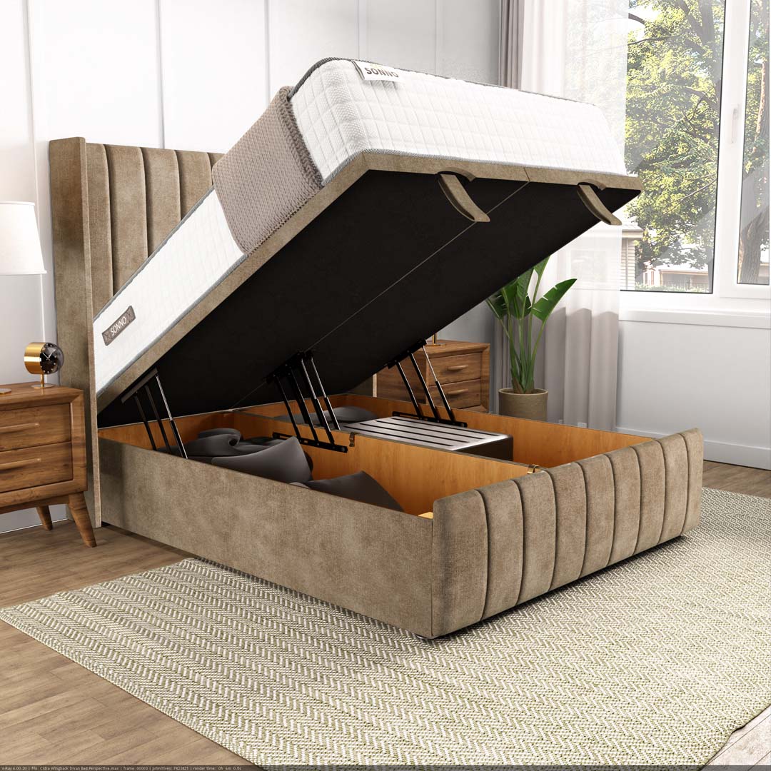 Cidra Wingback Ottoman Divan Bed - Image 6
