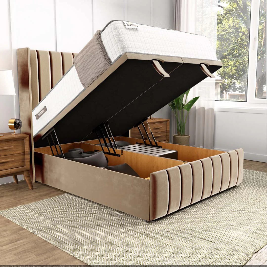 Cidra Wingback Ottoman Divan Bed - Image 6