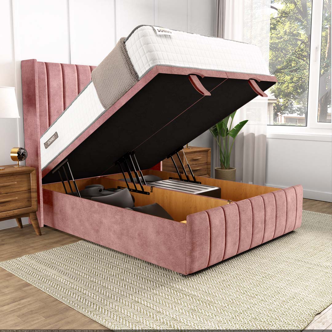 Cidra Wingback Ottoman Divan Bed - Image 6