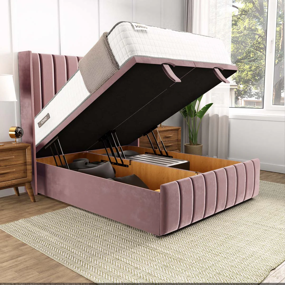 Cidra Wingback Ottoman Divan Bed - Image 6