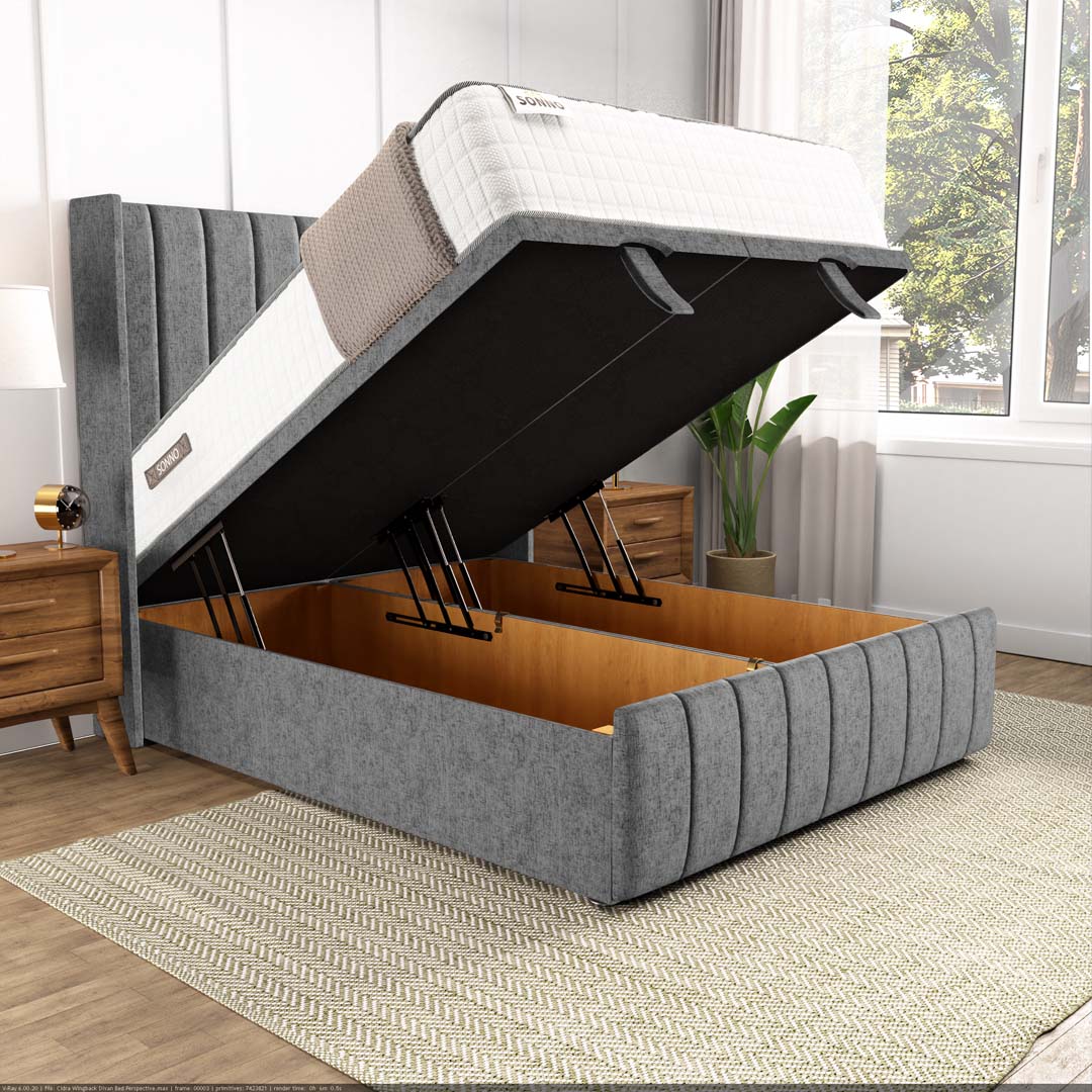Cidra Wingback Ottoman Divan Bed - Image 2