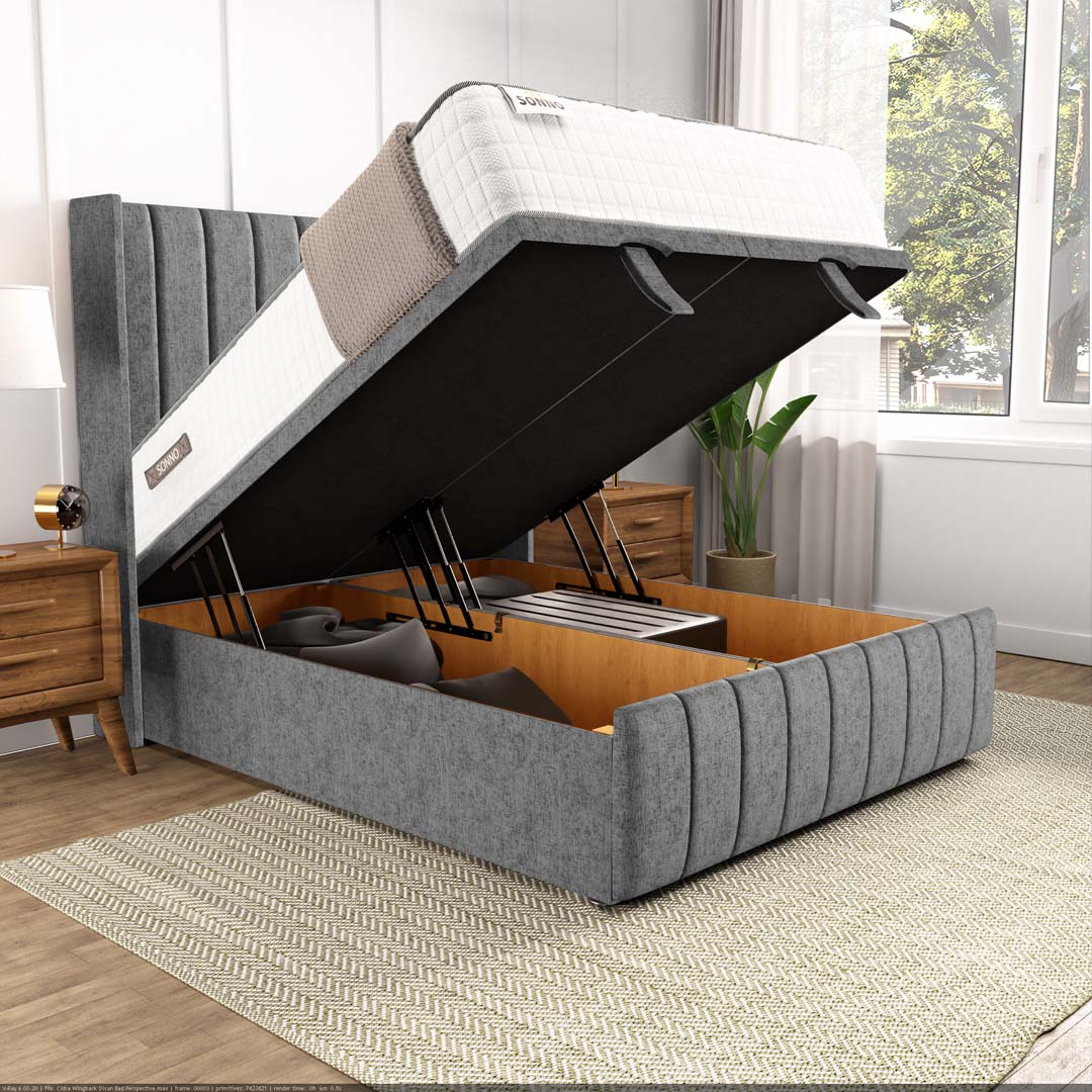 Cidra Wingback Ottoman Divan Bed - Image 6