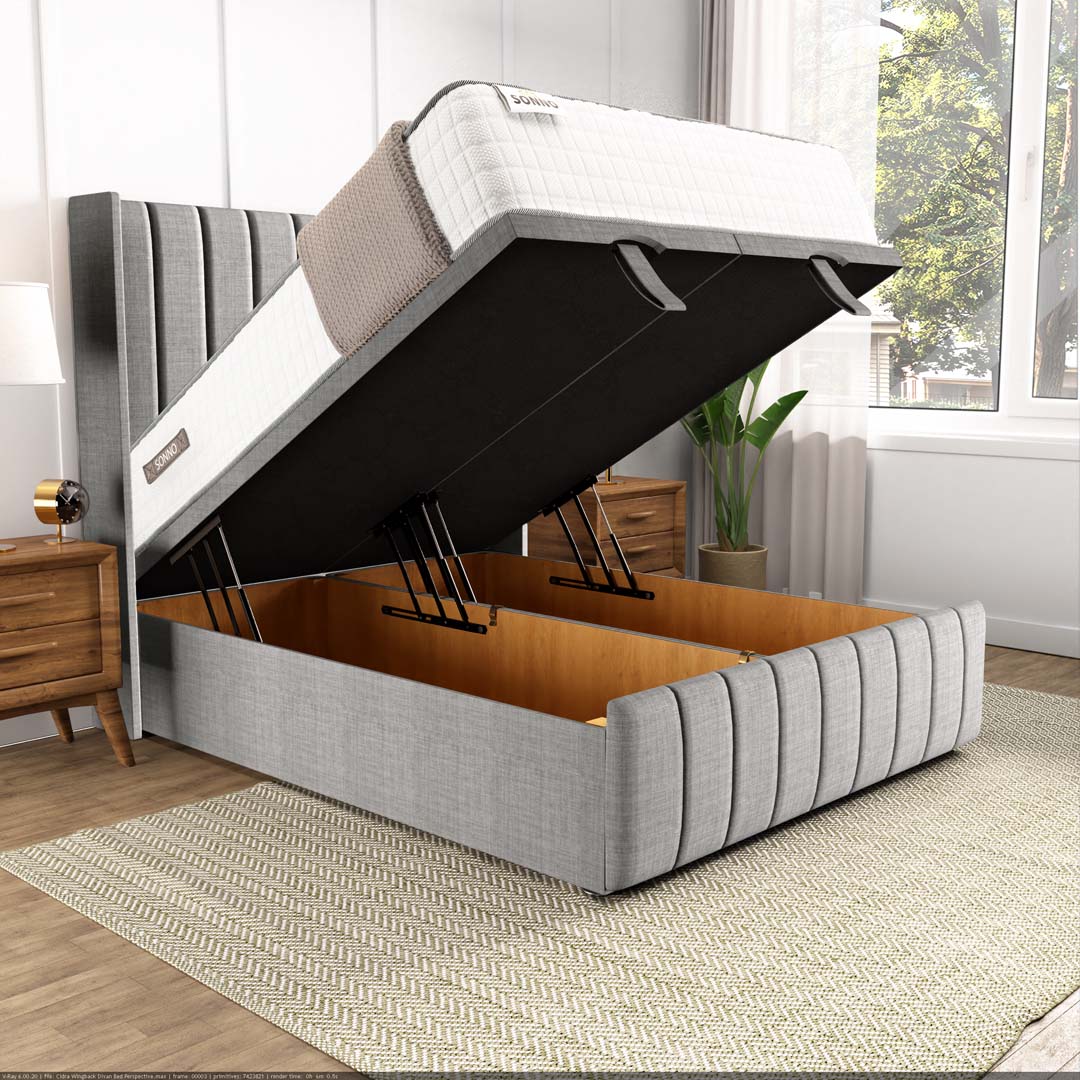 Cidra Wingback Ottoman Divan Bed - Image 2