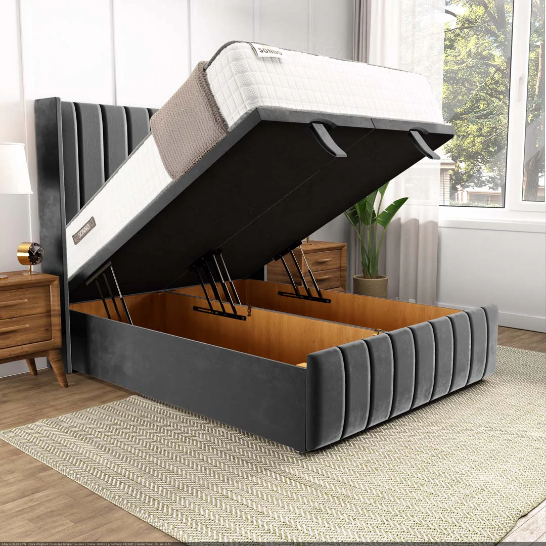 Cidra Wingback Ottoman Divan Bed - Image 2