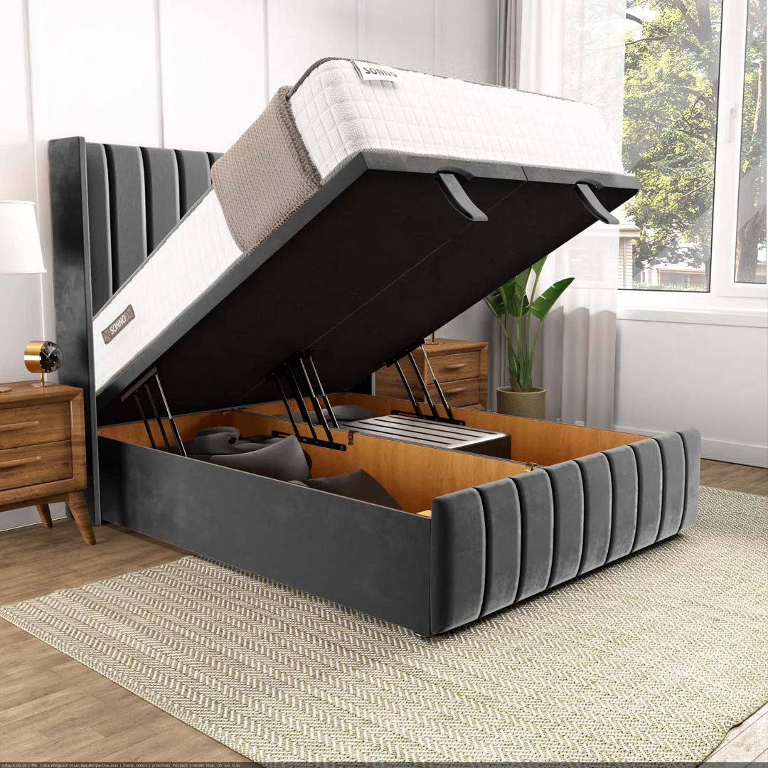 Cidra Wingback Ottoman Divan Bed - Image 6