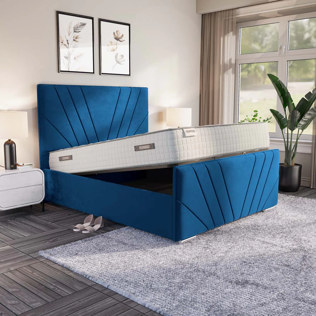 Fiji Sunrise Upholstered Ottoman Bed