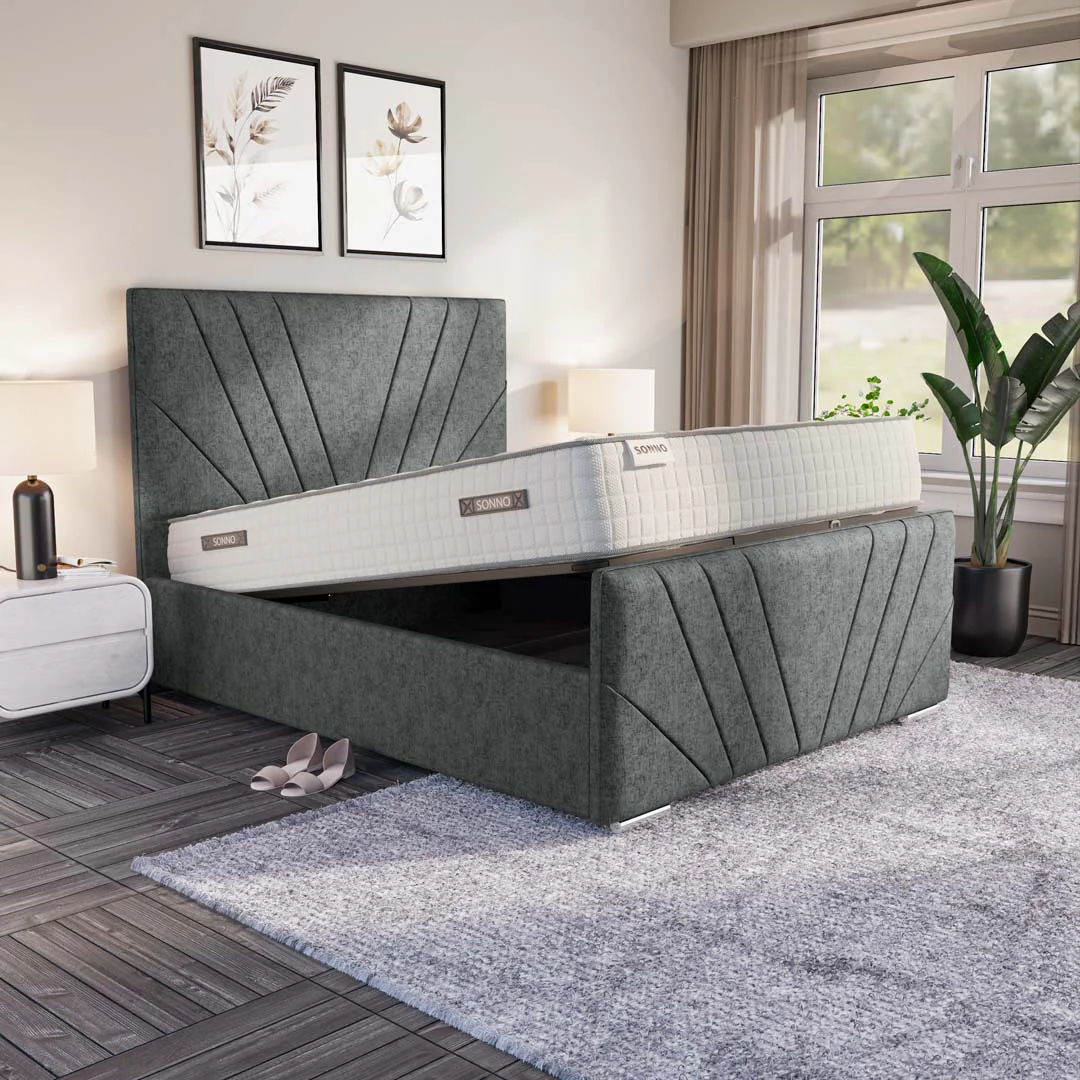 Fiji Sunrise Upholstered Ottoman Bed