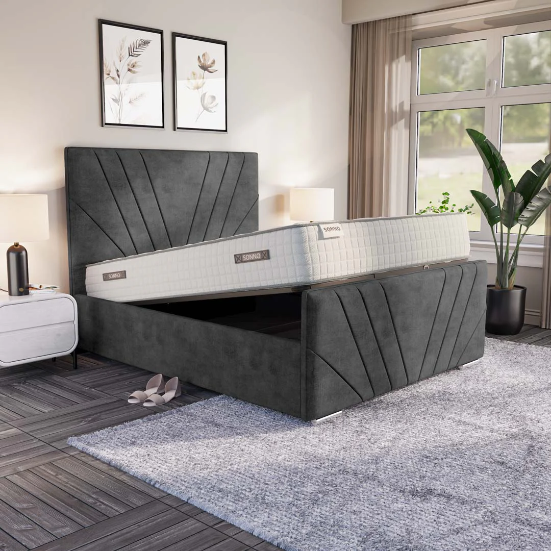 Fiji Sunrise Upholstered Ottoman Bed
