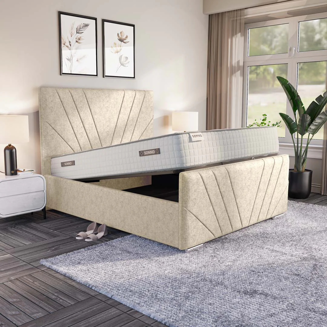 Fiji Sunrise Upholstered Ottoman Bed