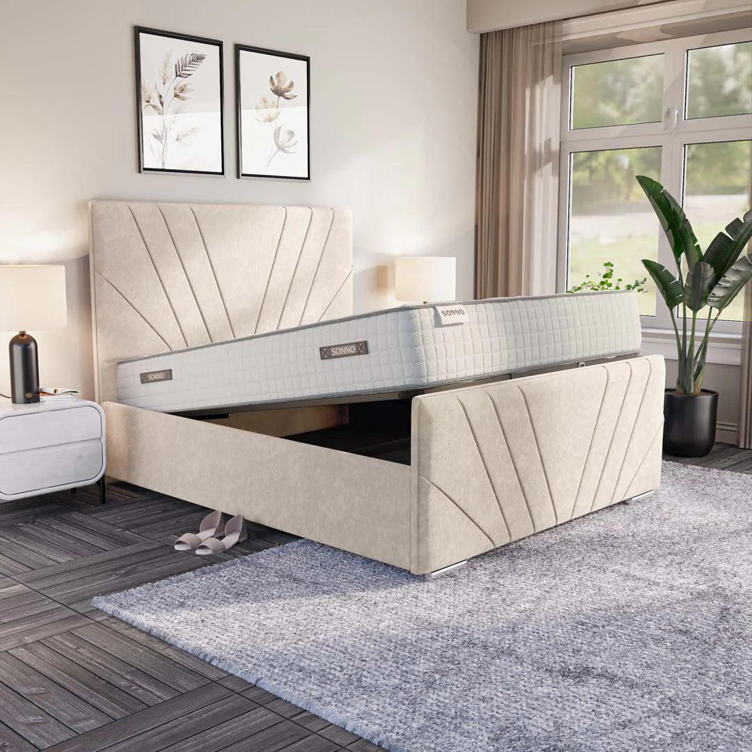 Fiji Sunrise Upholstered Ottoman Bed