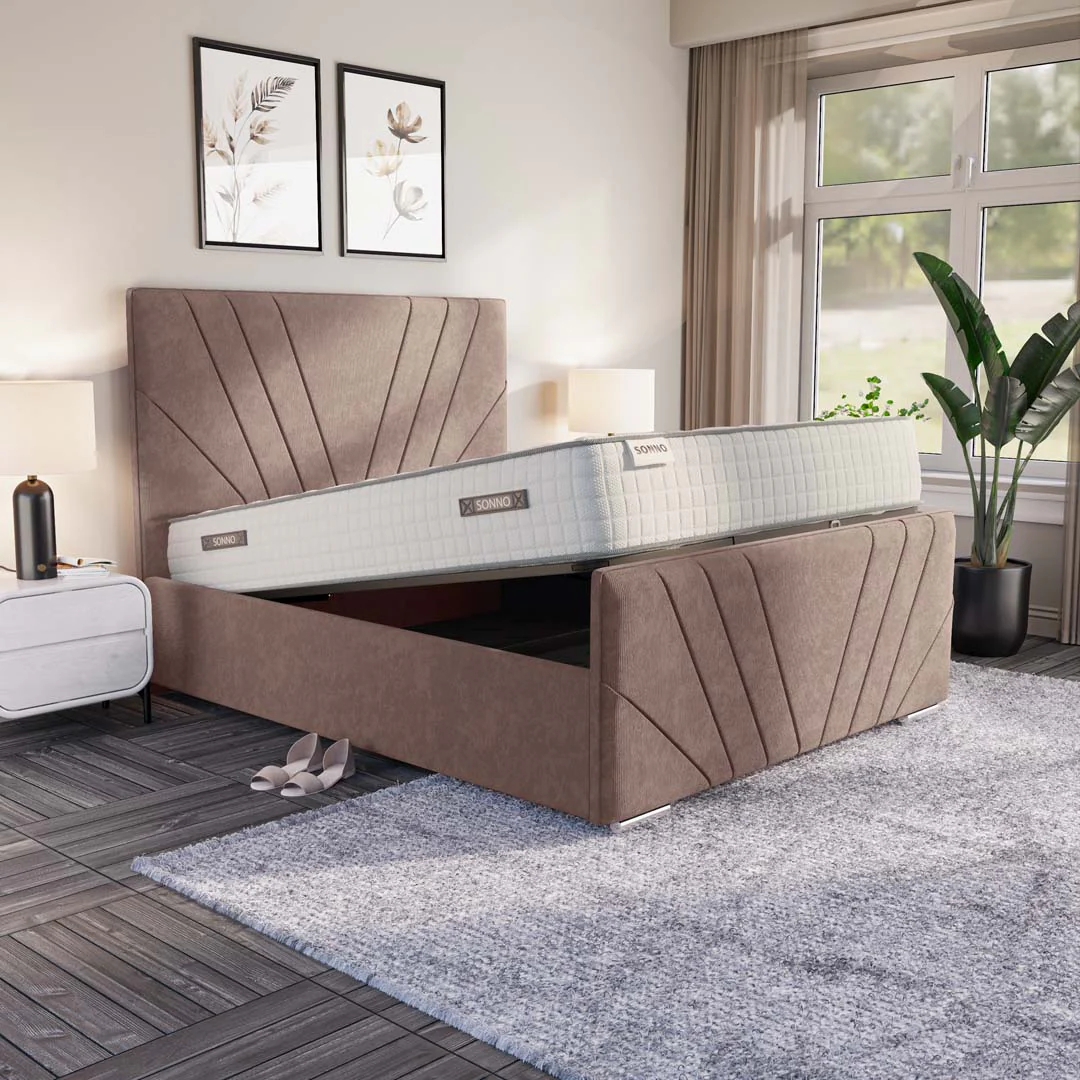 Fiji Sunrise Upholstered Ottoman Bed