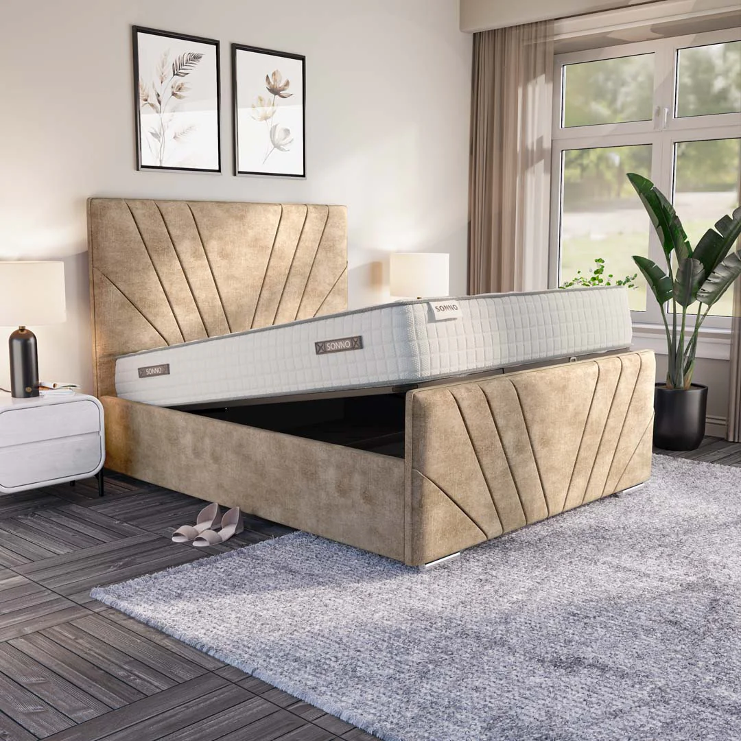 Fiji Sunrise Upholstered Ottoman Bed
