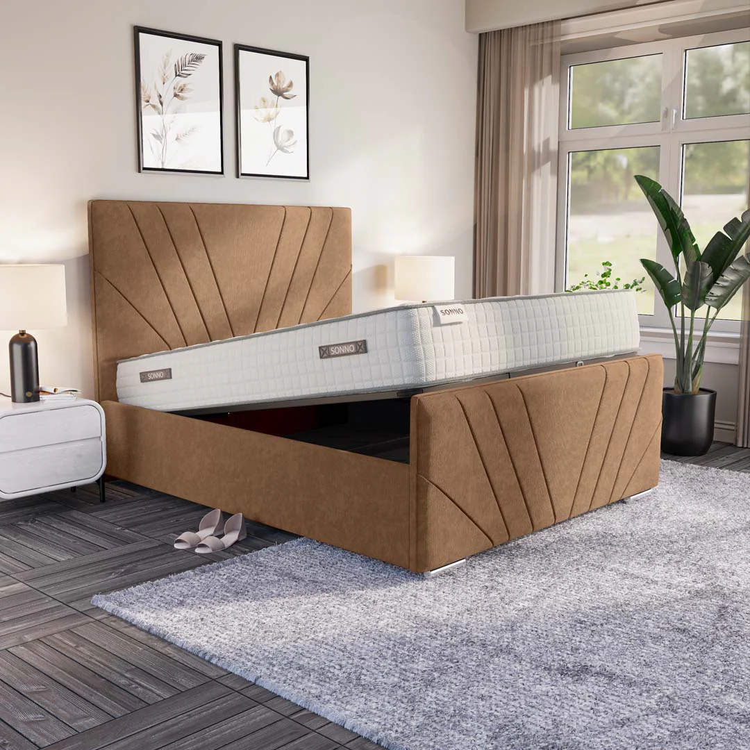 Fiji Sunrise Upholstered Ottoman Bed