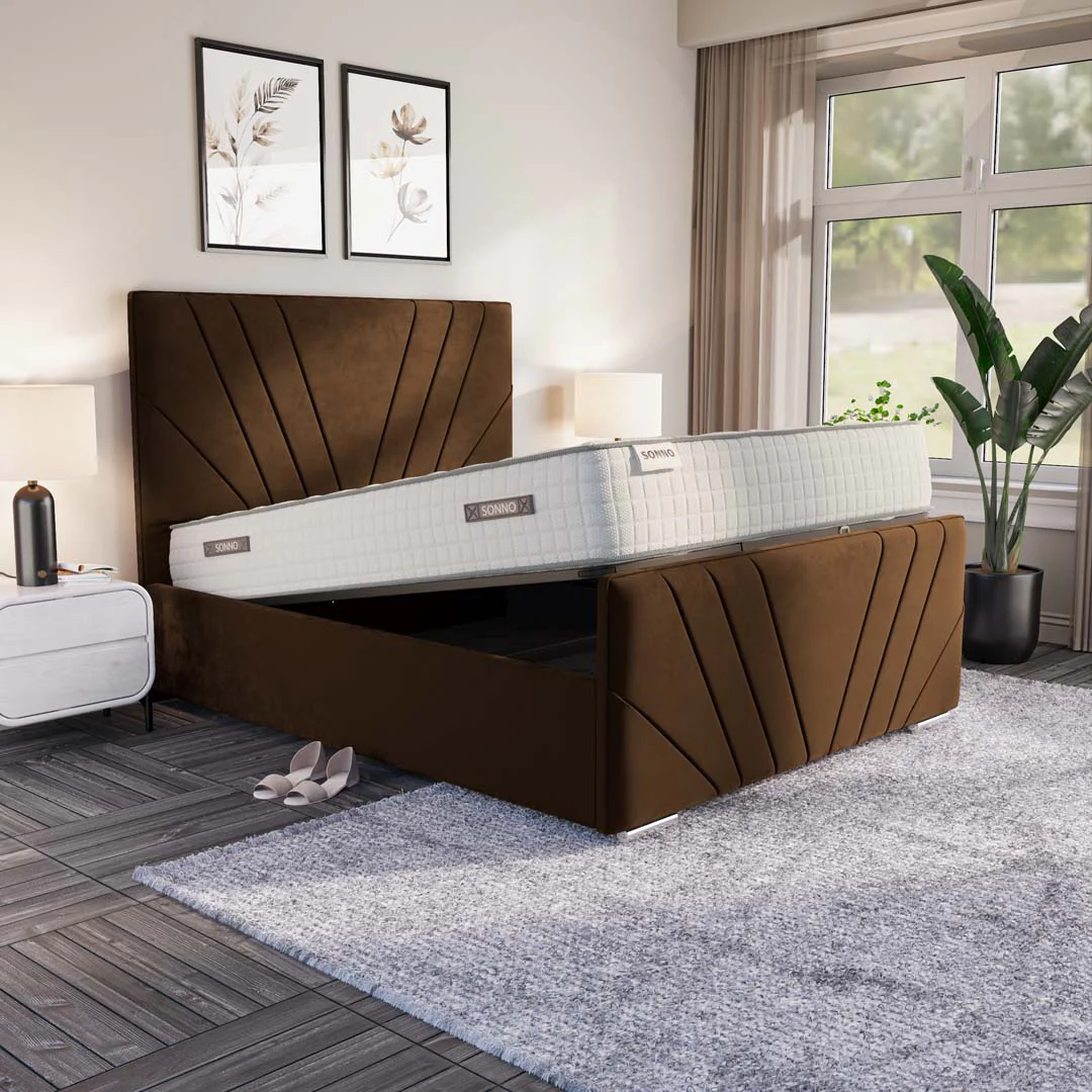 Fiji Sunrise Upholstered Ottoman Bed