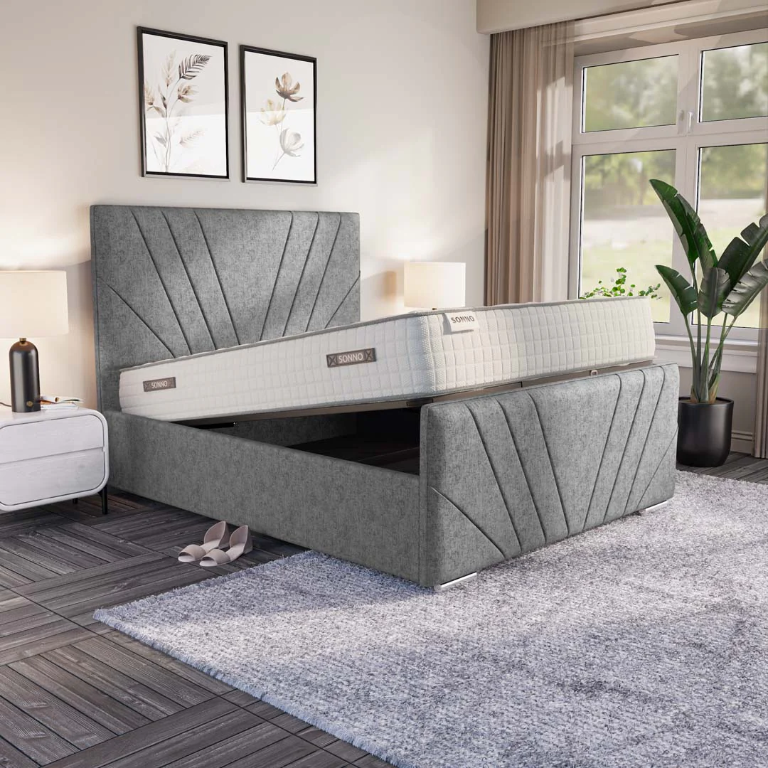 Fiji Sunrise Upholstered Ottoman Bed