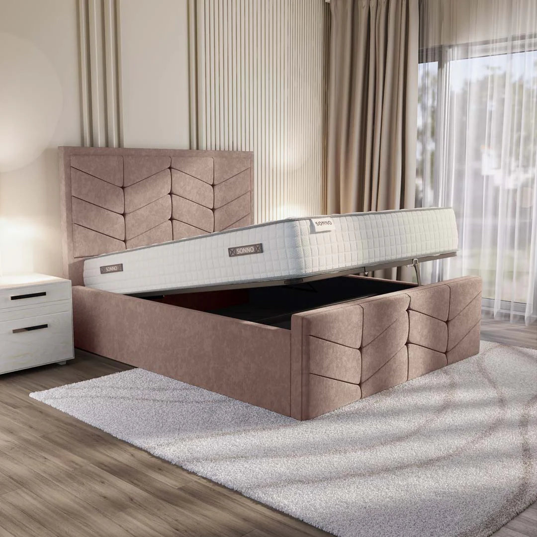 Lancaster Upholstered Ottoman Bed
