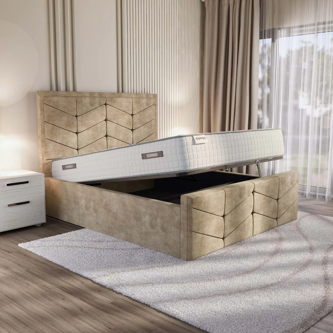 Lancaster Upholstered Ottoman Bed