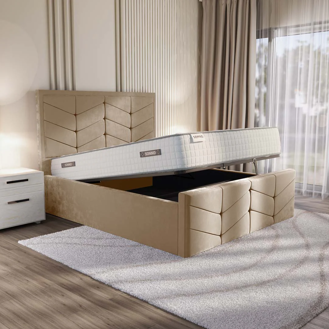 Lancaster Upholstered Ottoman Bed