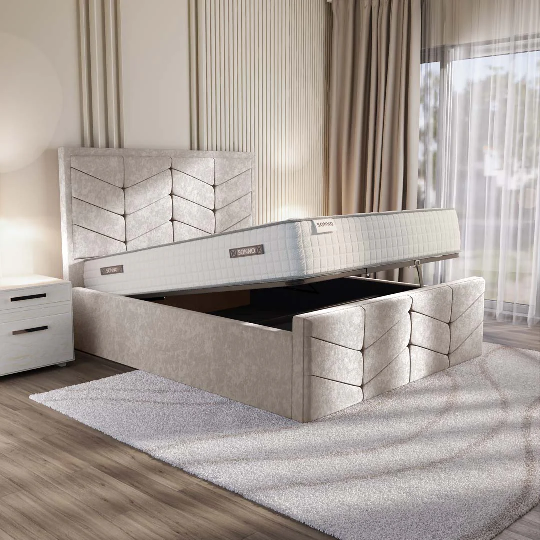 Lancaster Upholstered Ottoman Bed