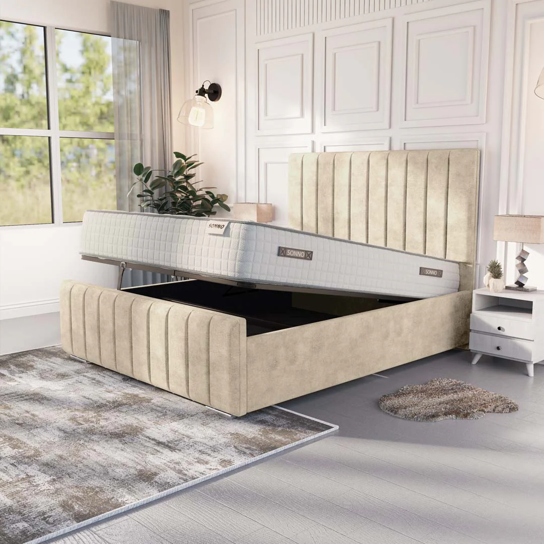 Lisbon Upholstered Ottoman Bed